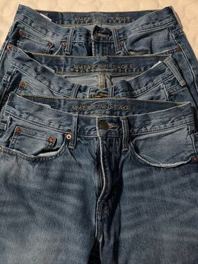 American Eagle Outfitters Men’s Blue Classic Bootcut Jeans - Lot of 3
